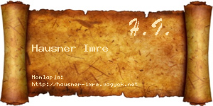 Hausner Imre névjegykártya